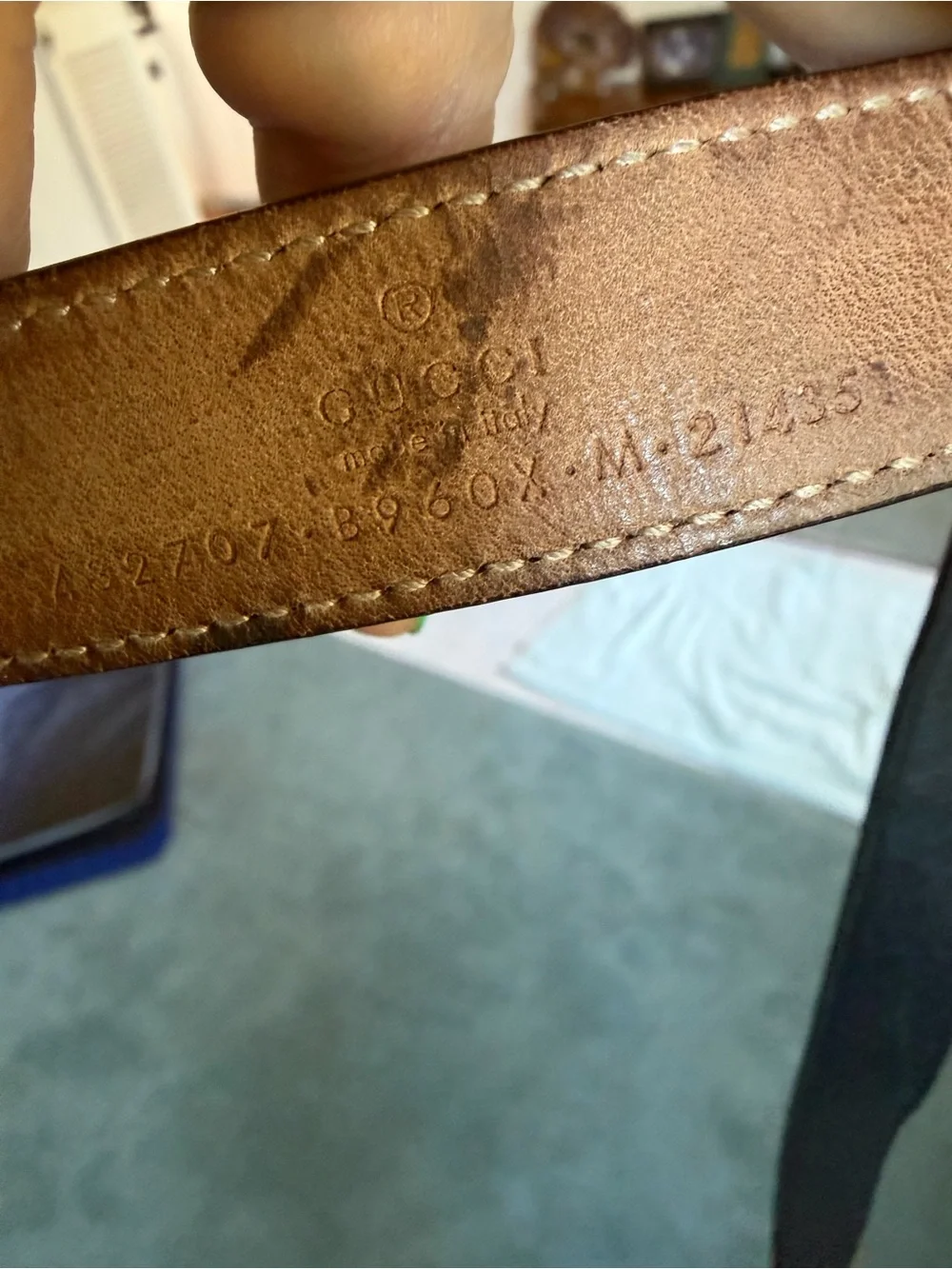 Gucci Black Leather Kids Belt with Gold Double G Buckle